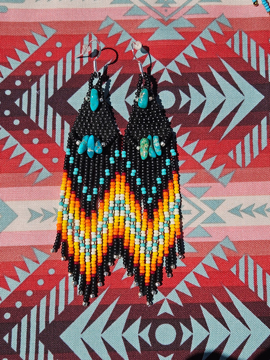 Turquoise stone earrings