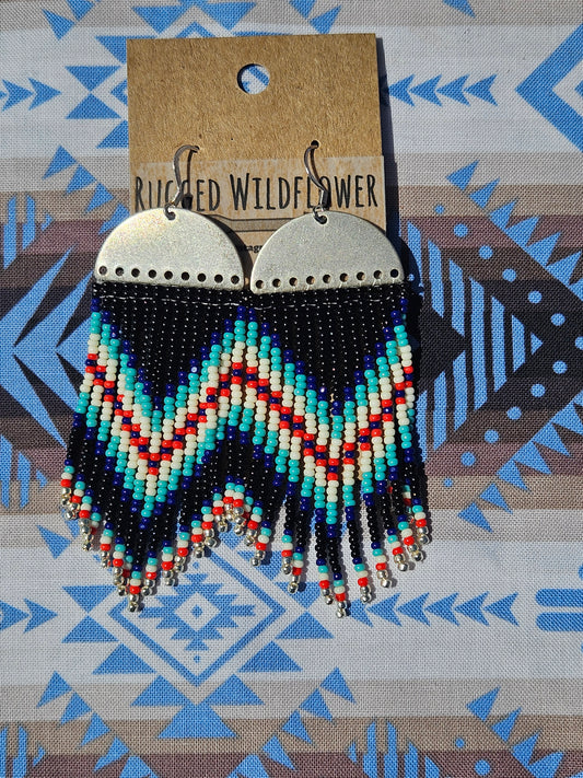 Silver blue earrings #1