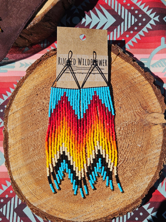 Large triangle earrings
