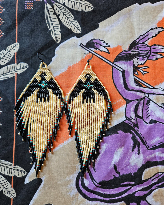 Cream Thunderbird Earrings