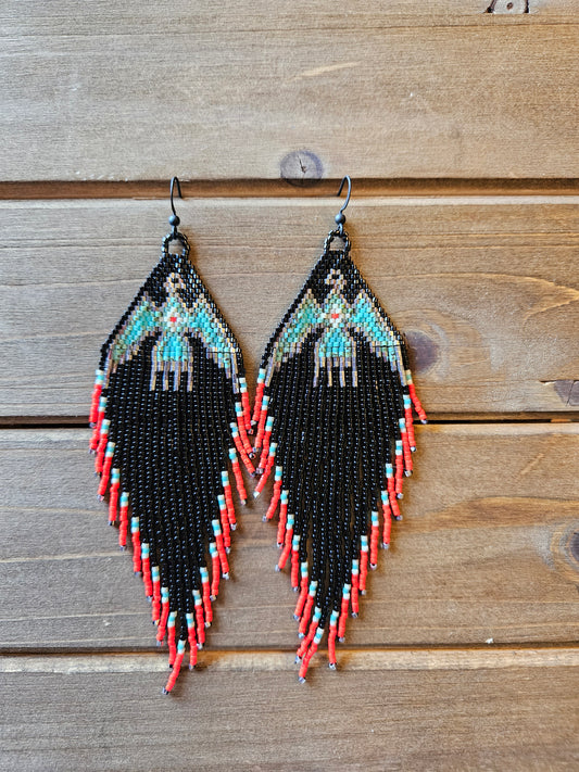 Black Thunderbird Earrings