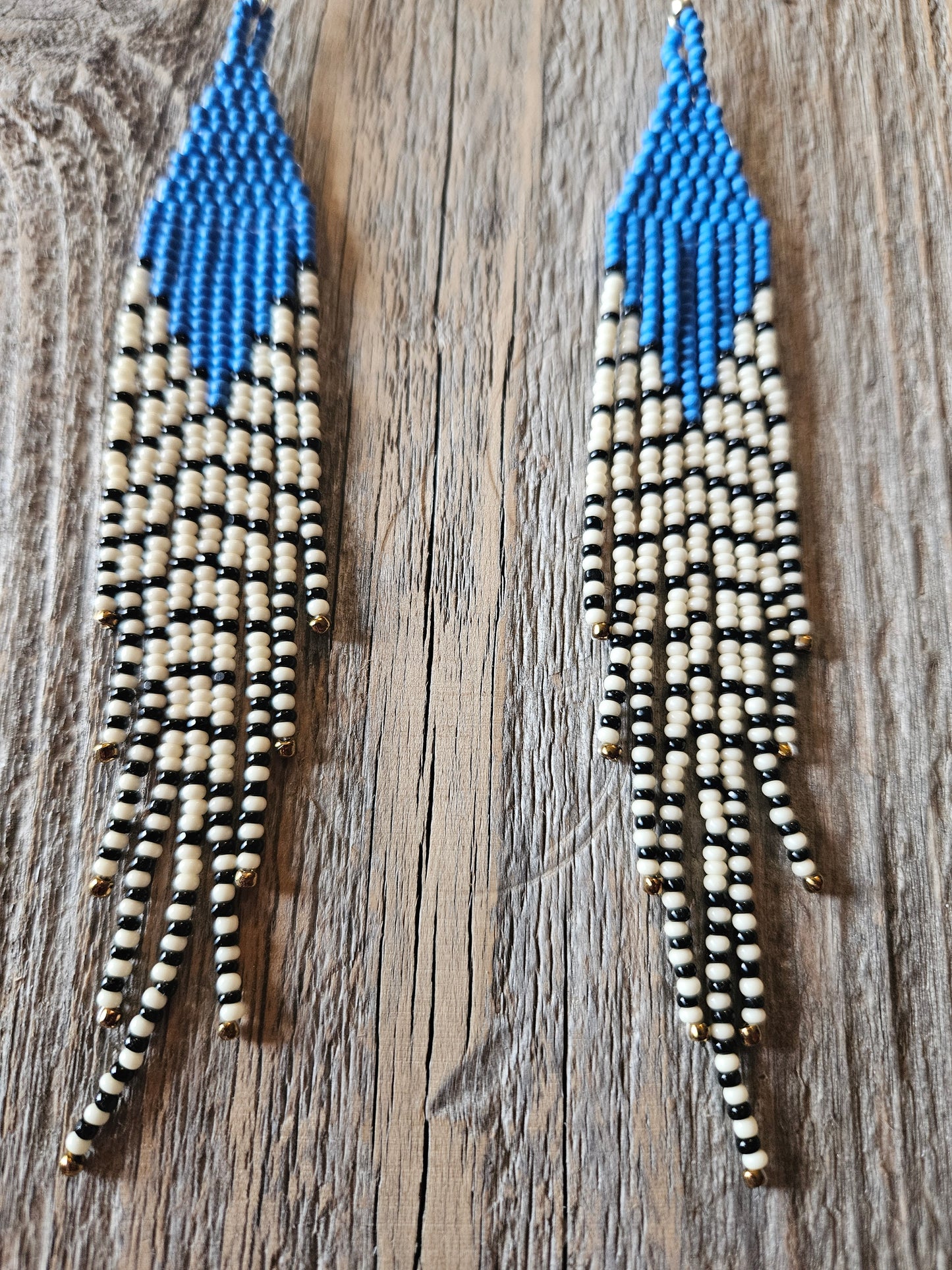 Blue Feather Earrings