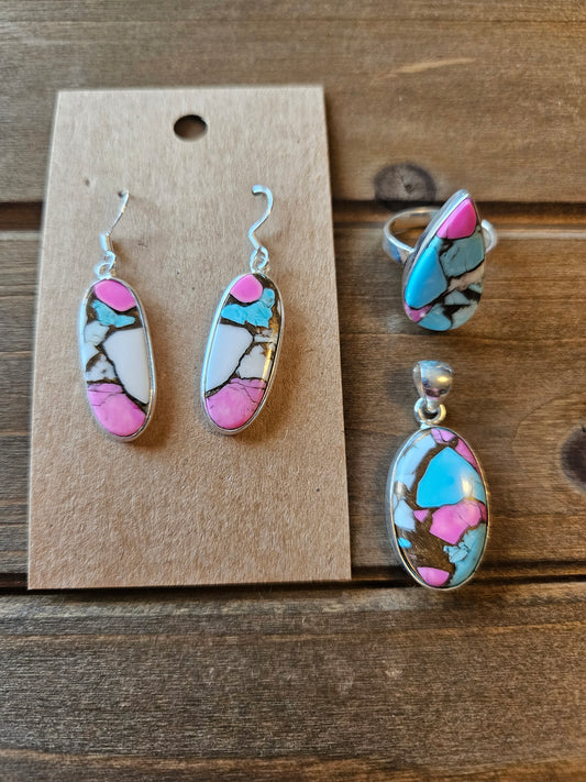 Cotton Candy Turquoise 925 set